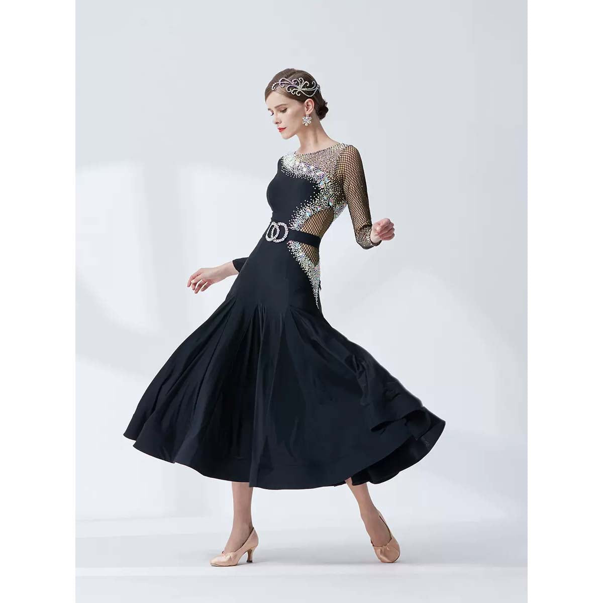 YUN CustomisableWomen's Diamonds Ballroom Dancewear Modern Cotillion
