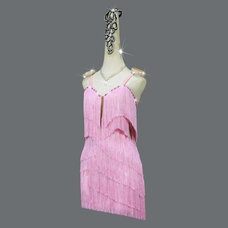 Customisable-Women's Red Tassel DanceWear Dance Dress Performance Wear