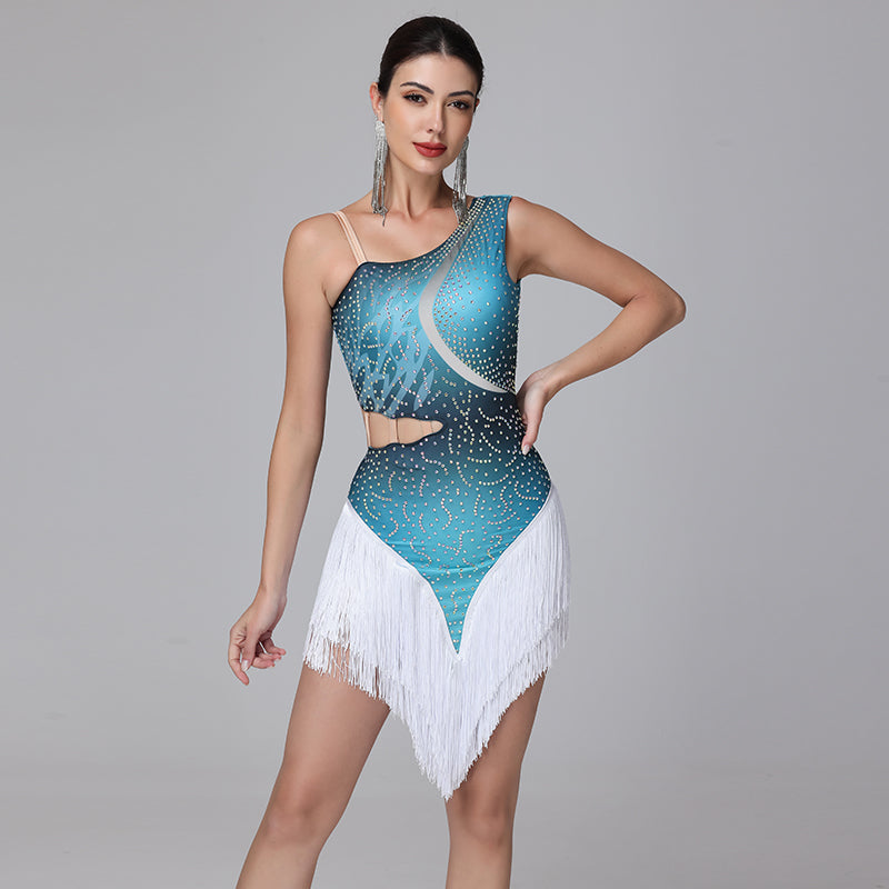 Robe de danse latine Sexy pour femmes, vêtements de Performance à anges pour salle de bal, Tango Cha Cha Samba Rumba Salsa, nouvelle collection / Vêtements de scène et de danse
