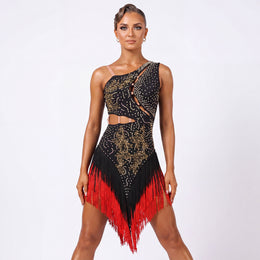 Customisable-Women's Tassel DanceWear Dance Dress Performance Wear