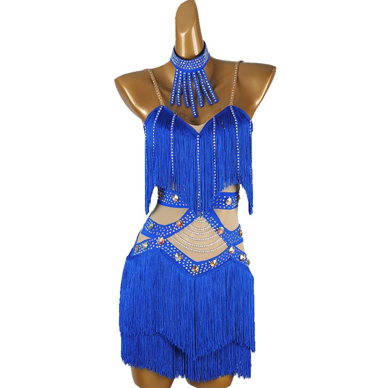 YZY Customisable-Women's Tassel DanceWear Dance Dress Performance Wear