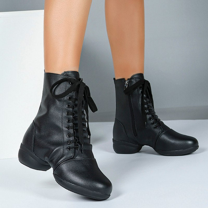Women's Leatherette 4cm Heels With Lace-up Dance Shoes/Dance Boots/Jazz Boots