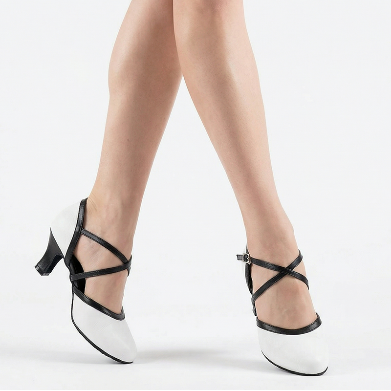 Chaussures De Danse Femme Blanches Talons - Chaussures Mariée Salsa Tango Salon Latine
