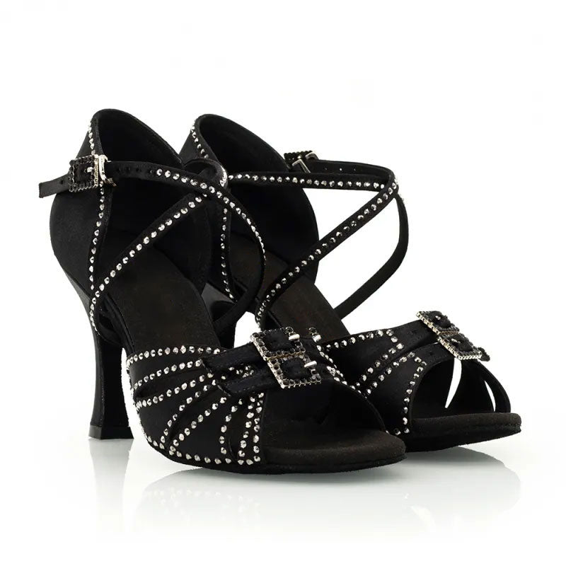 thumbnail image 2 of Yokala Women Ballroom Dance Shoes For Social Performance Professional Latin Salsa Practice Dancing Sandals 2.5" Heel - Product Details 2 of 12