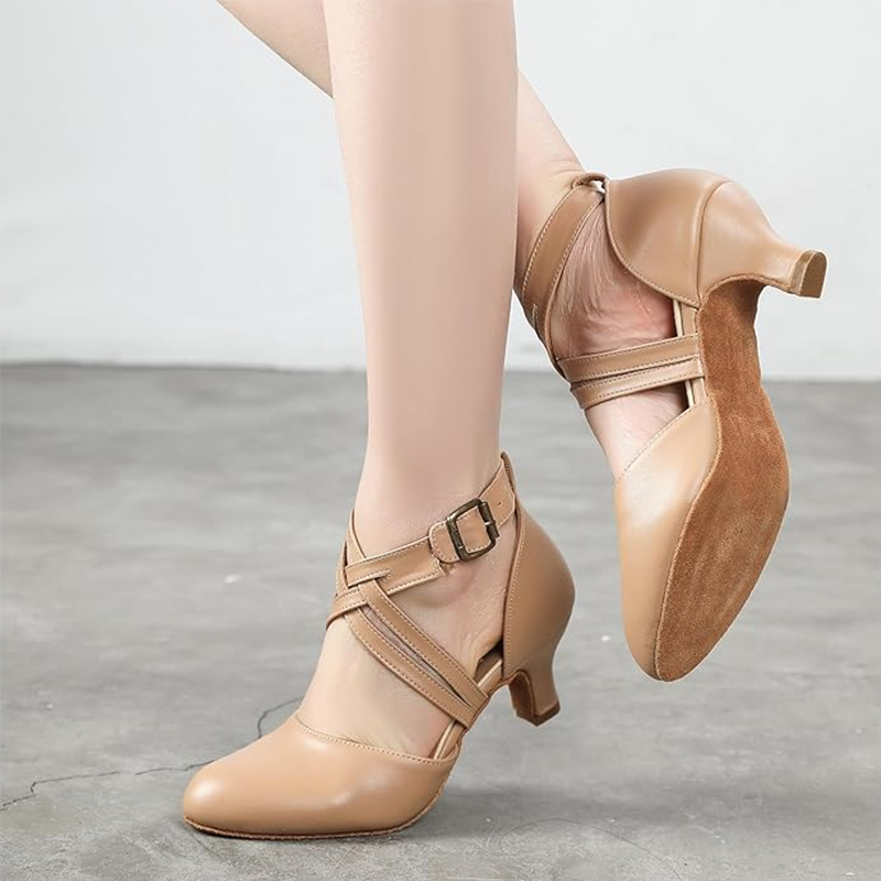 Women's Real Leather Customized Heel Ballroom Dance Shoes Modern Shoes Wedding Shoes
