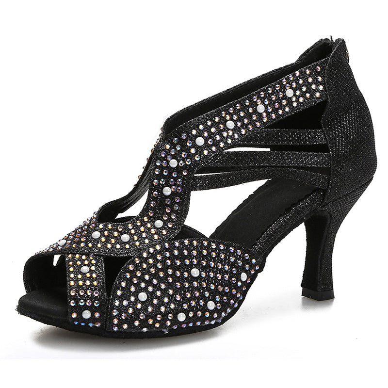 DS Women's Rubber Sole Customized Dance Heels Boots Salsa Jazz Dance Shoes