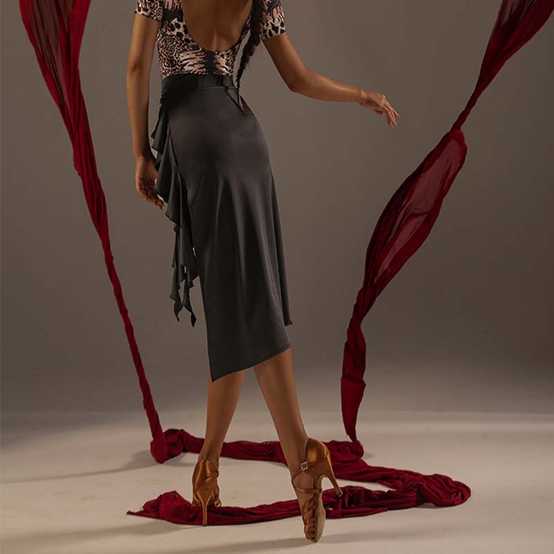 YES Women's One-piece Latin Dance Skirt Training Performance Wear
