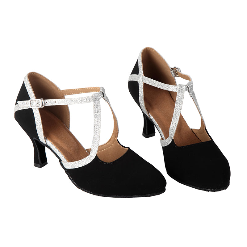 Women's Sparkling Glitter Customized Heel Ballroom Dance Shoes Latin Shoes