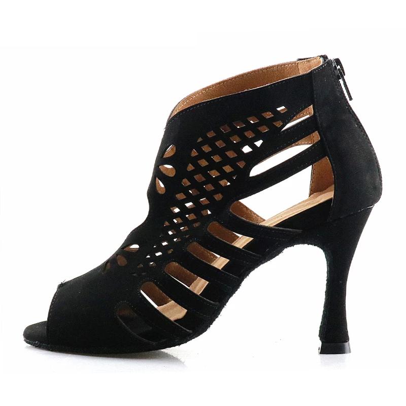 Women's Satin Lace Customized Heels Dance Boots Salsa Dance Shoes