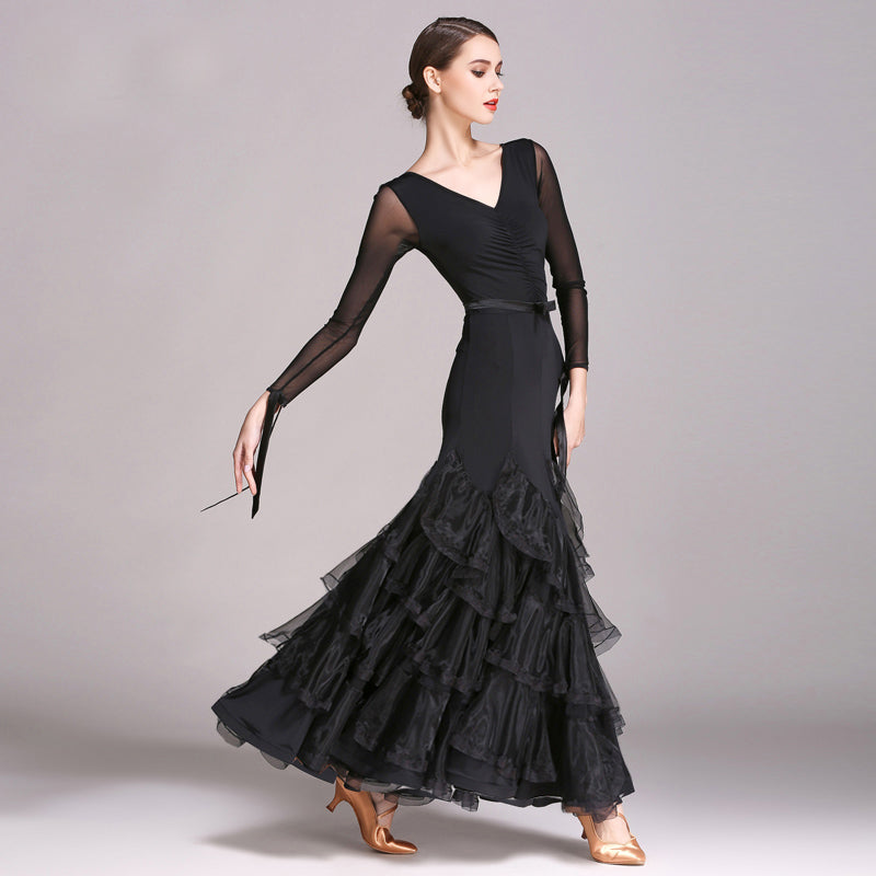 Buy Midnight Blue Elegance Ballroom Dress by Stesh Atelier | DDressing –  Dance Dressing